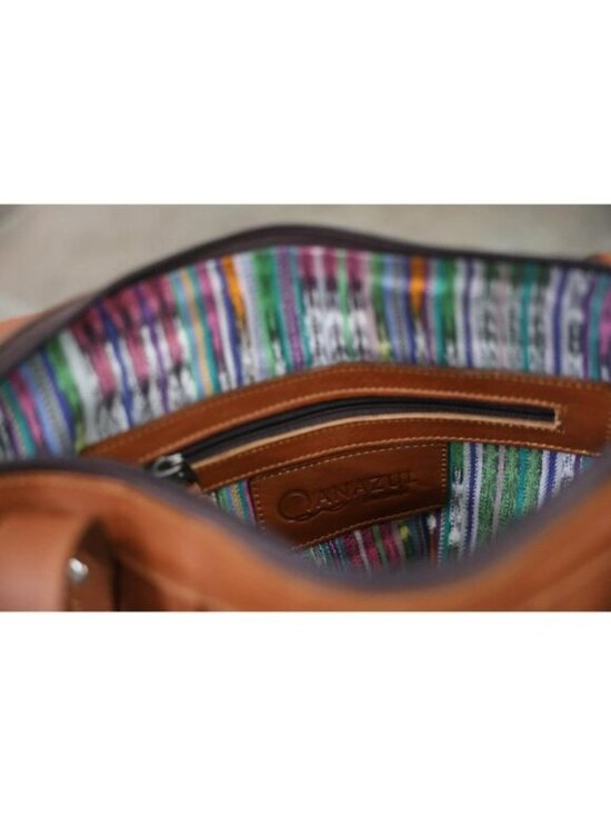 Guatemalan Convertible Bag | 100% Full-Grain Leather Vintage Huipil | Unique Bag main image 5